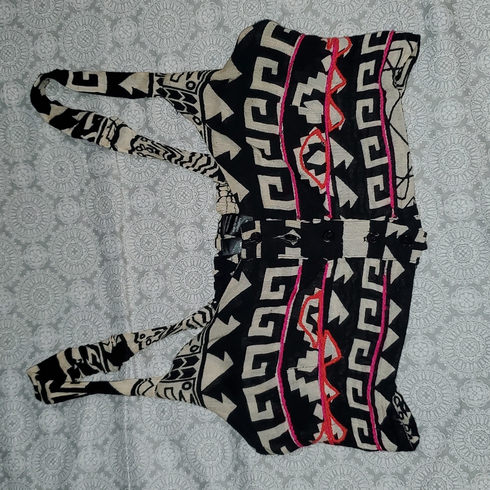 Small, tribal print crop top